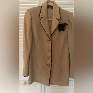 St John Couture Blazer with Black Trim size 6